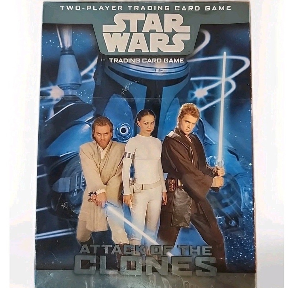 NIB Vintage Star Wars Attack Of The Clones 2-Player Trading Card Game Sealed Kit
